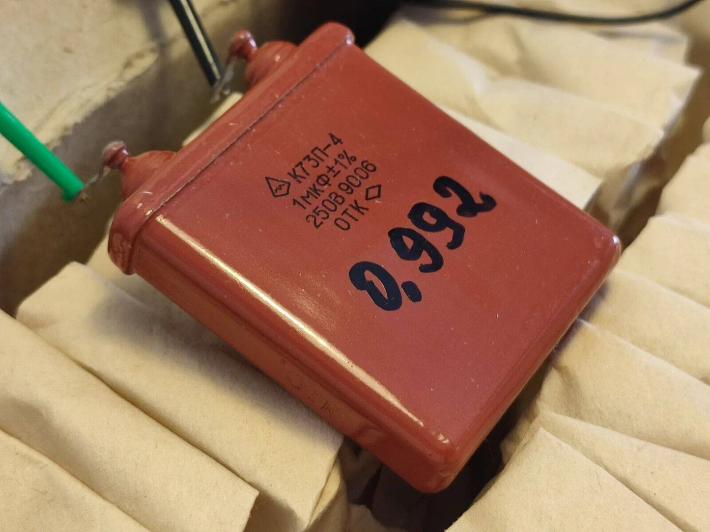 40x 1 uF 250 V 1% K73P-4 Aluminum Foil Capacitor, New (NOS)