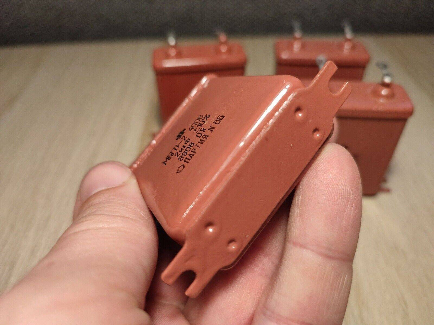 4pcs 2 uF 10% 400 V RUSSIAN PAPER IN OIL PIO AUDIO CAPACITOR MBGP-2