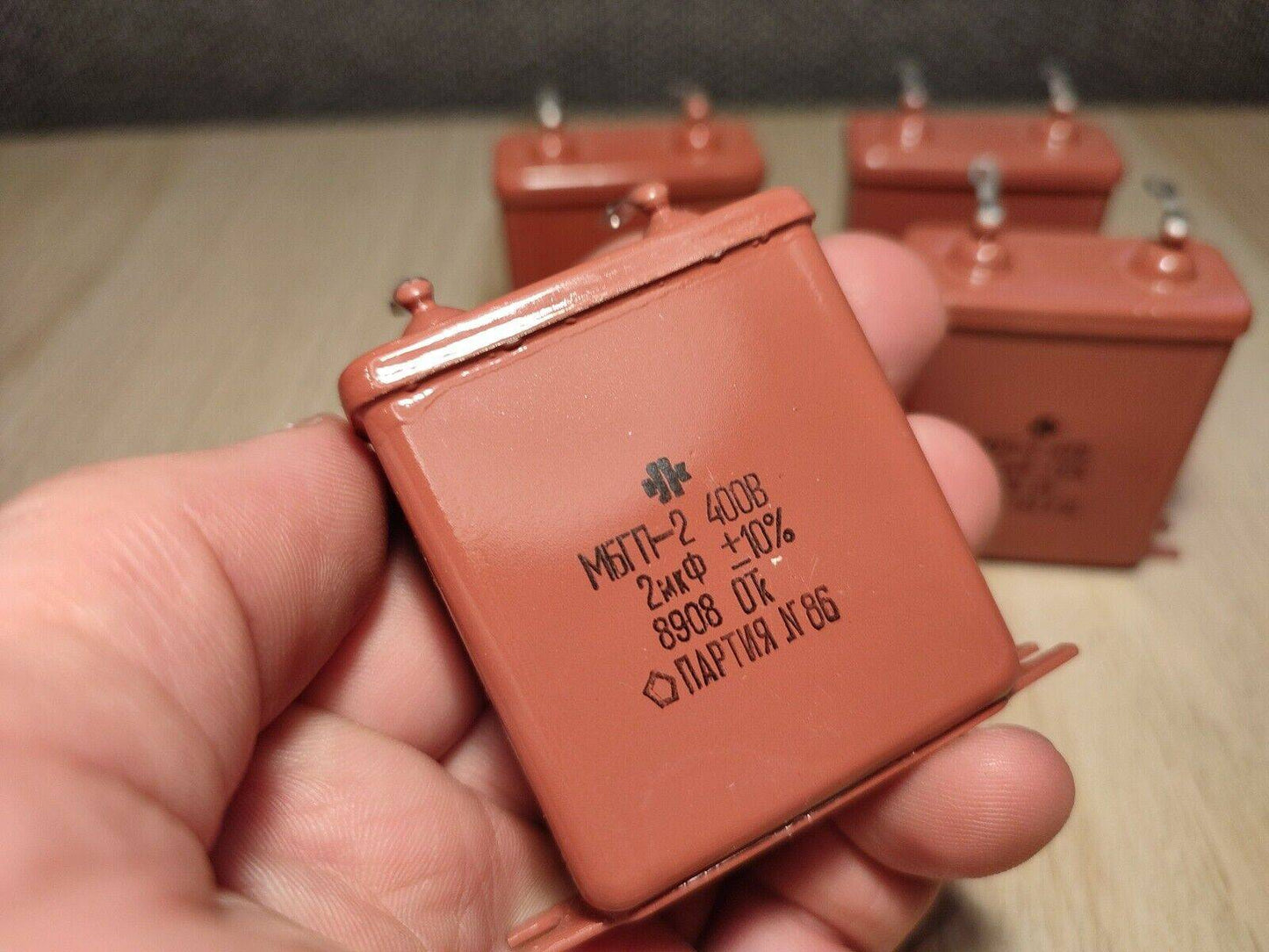 4pcs 2 uF 10% 400 V RUSSIAN PAPER IN OIL PIO AUDIO CAPACITOR MBGP-2