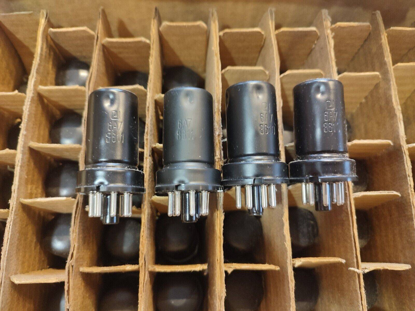4pcs 6A7 (6SA7 6SB7 5961 6A7) USSR HEPTODE TUBES / NOVOSIBIRSK / Same Date NEW