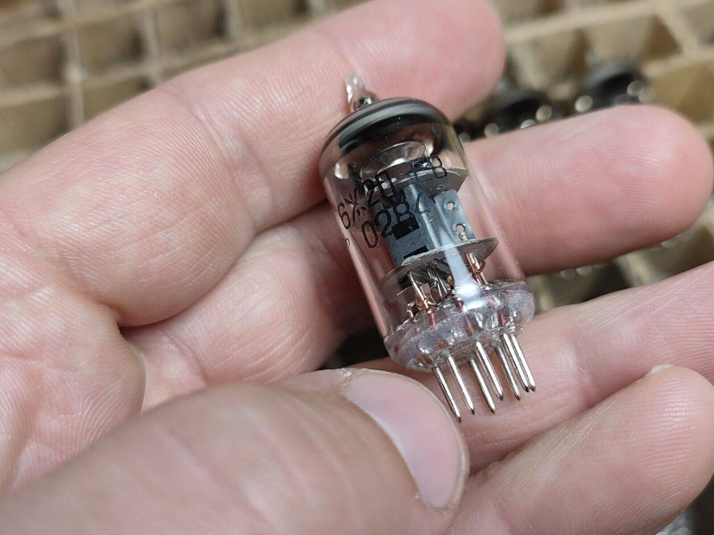 4pcs 6J2P-EV, 6Ж2П-ЕВ NOS Russian gold grid tubes equiv. to 6AS6, 6F33