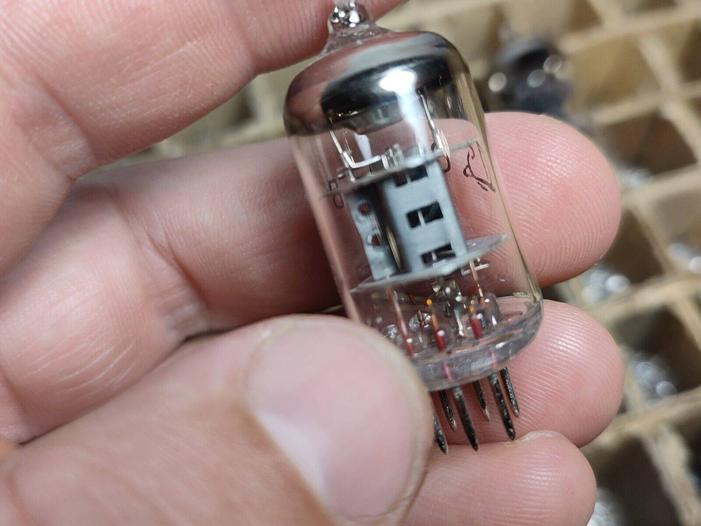 4pcs 6J2P-EV, 6Ж2П-ЕВ NOS Russian gold grid tubes equiv. to 6AS6, 6F33