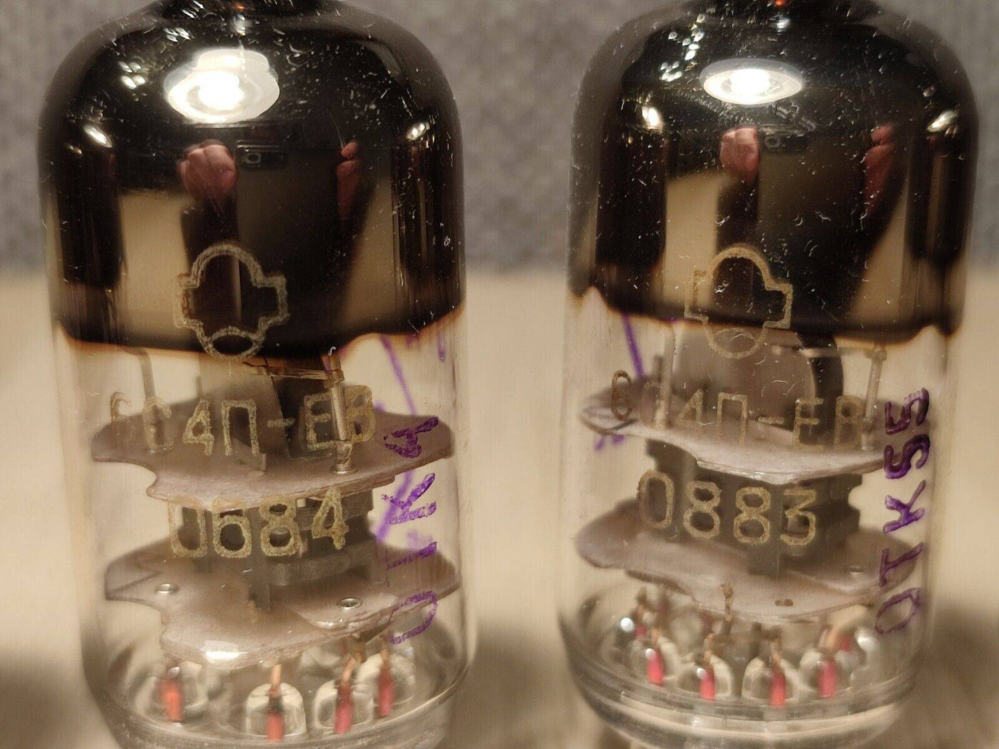 4pcs 6S4P-EV (6С4П-ЕV EC86 PC86 WE417A) SOVIET TUBES / REFLECTOR / NEW NOS 80's