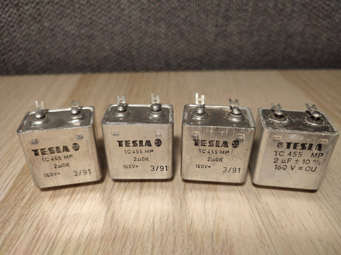 4Pcs LOT 2uF 160V TESLA TC455 MP PAPER IN OIL PIO CAPACITOR 10% 20%