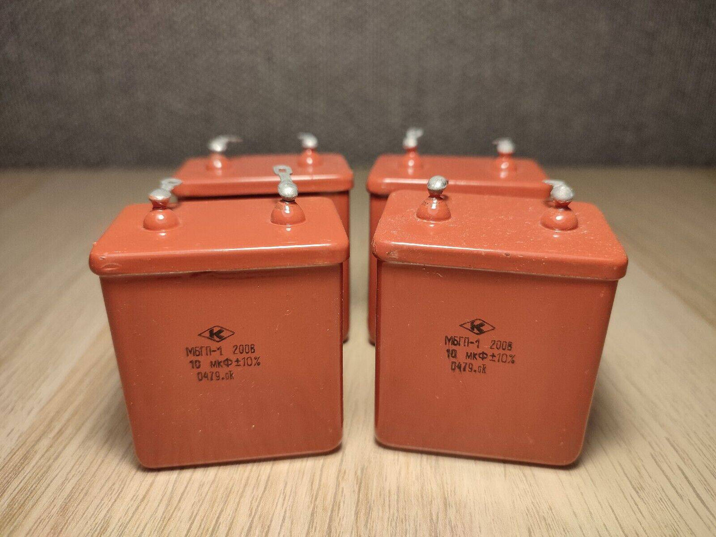 4Pcs MBGP-1 /МБГП–1 10uF 10% 200V RUSSIAN PAPER CAPACITORS LOT