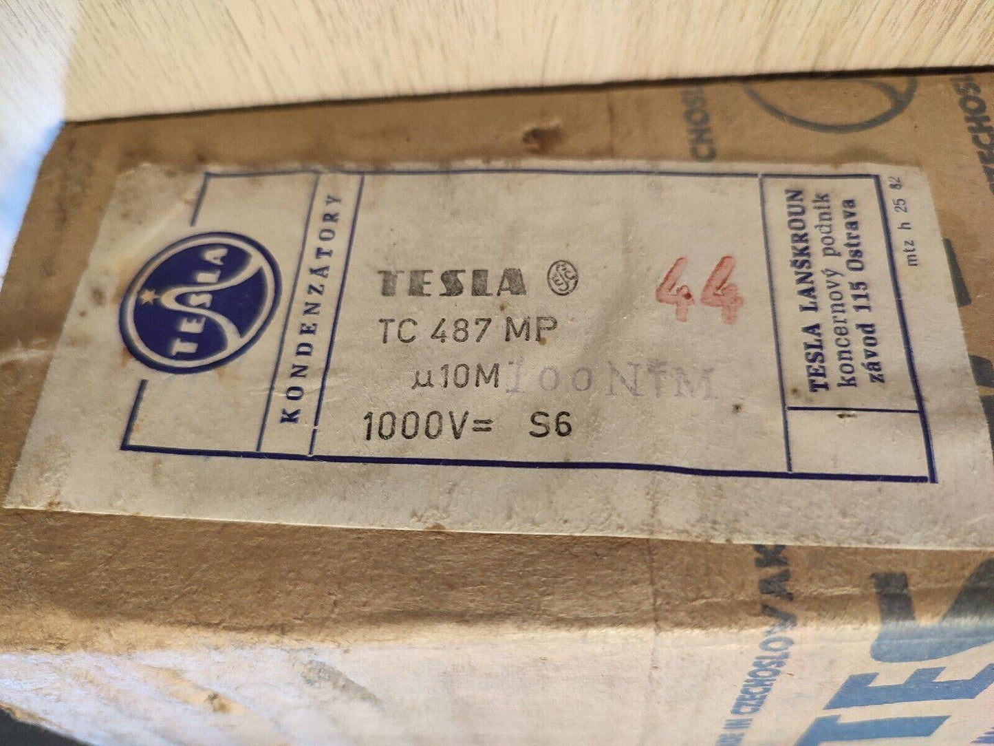 4x 0.1uF 20% 1000 V TESLA TC487 MP PAPER IN OIL PIO CAPACITOR