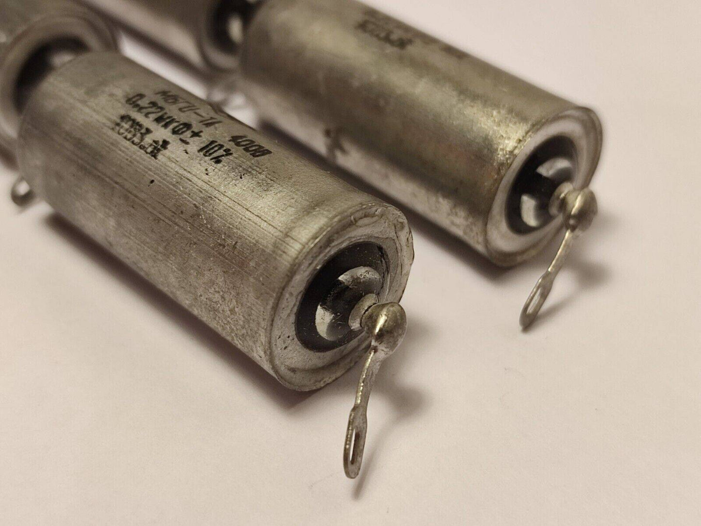 4X 0.22 uF 400 V MBGCH-1A Paper-In-OiL PIO AUDIO CAPACITORS, NOS