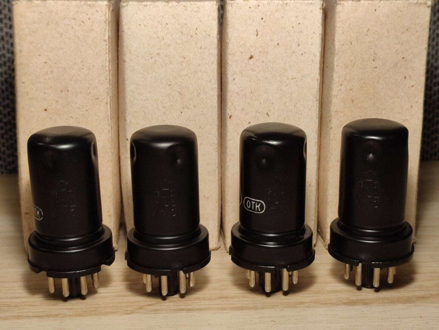 4x 6J8 / 6Ж8 = 6SJ7 HF Pentode Tube NEVZ Soviet SAME DATE 70's NEW in BOX