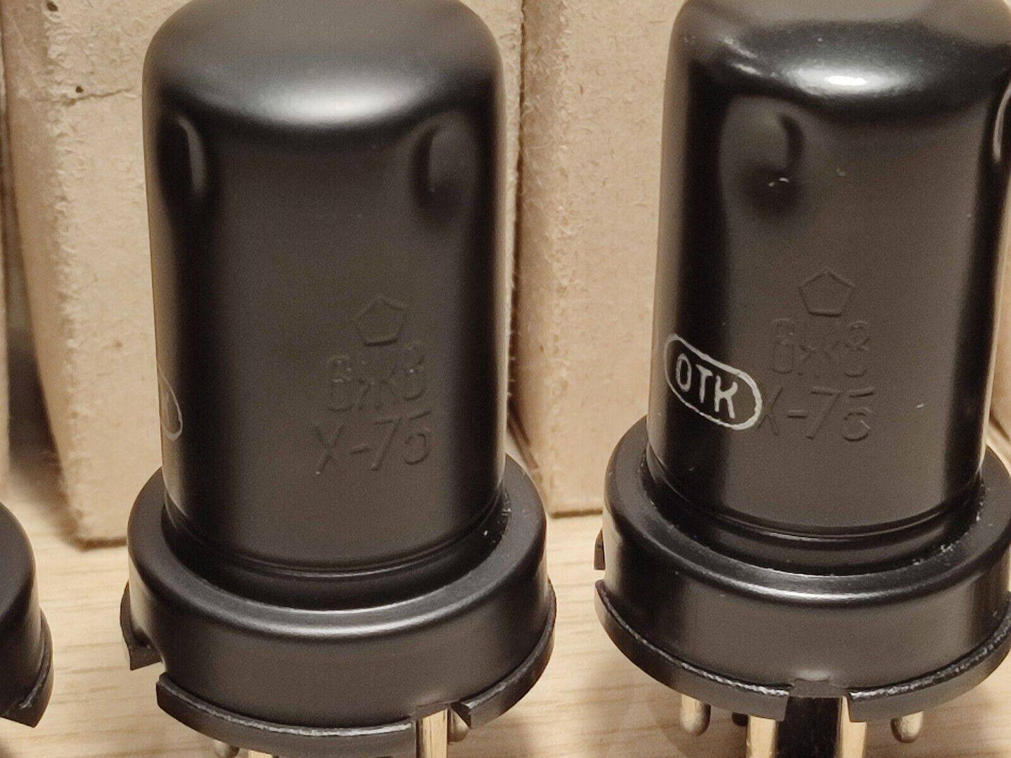 4x 6J8 / 6Ж8 = 6SJ7 HF Pentode Tube NEVZ Soviet SAME DATE 70's NEW in BOX