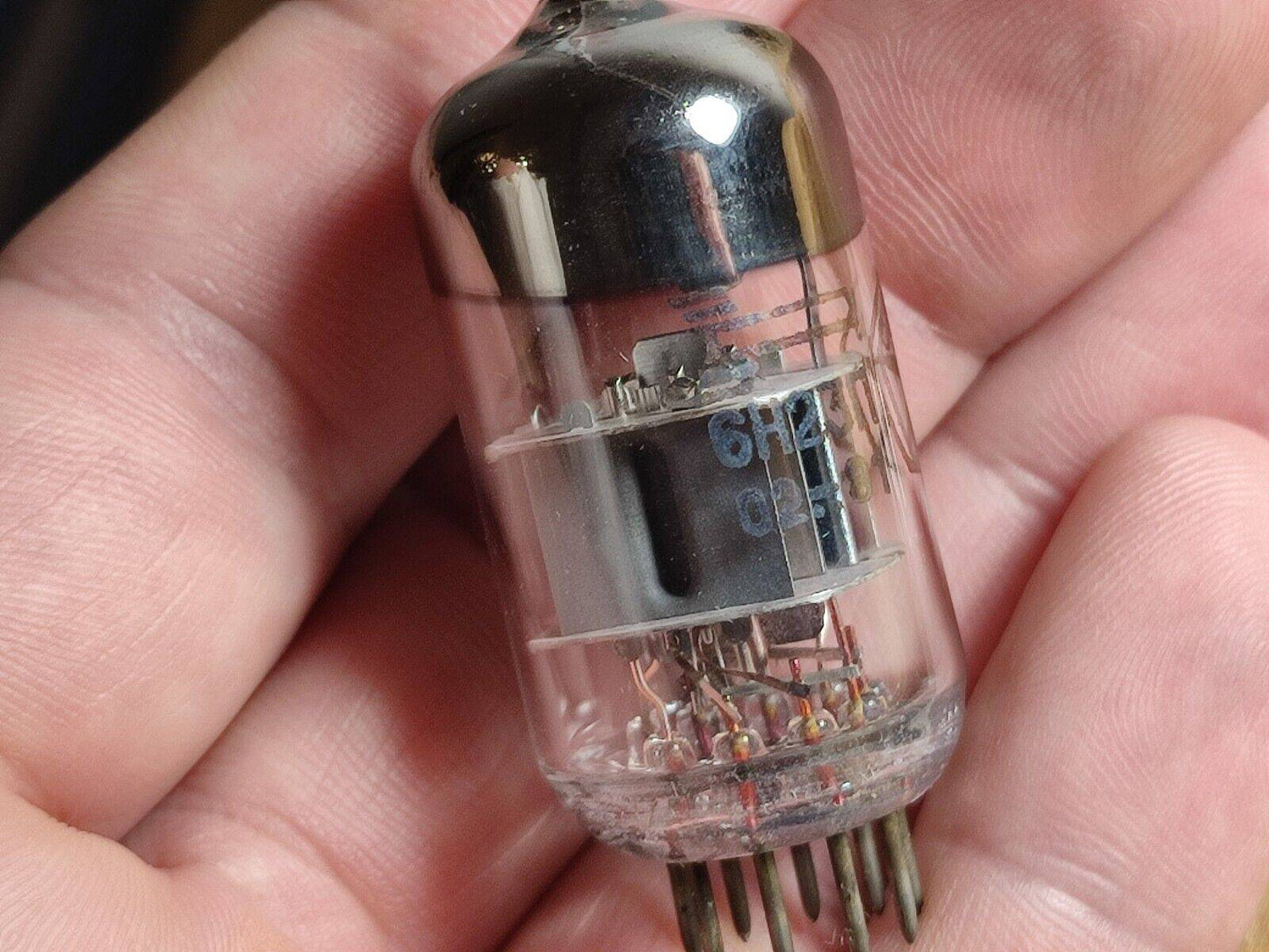 4x 6N23P ECC88 E88CC '81 NOS SILVER SHIELD VOSKHOD ROCKET LOGO TESTED TUBES