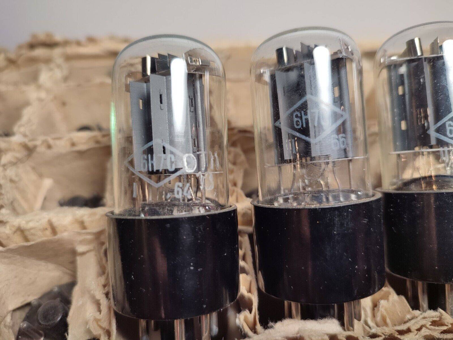 4x 6N7S = 6N7GT Double Triode Tube FOTON Soviet Russian 60's NEW NOS