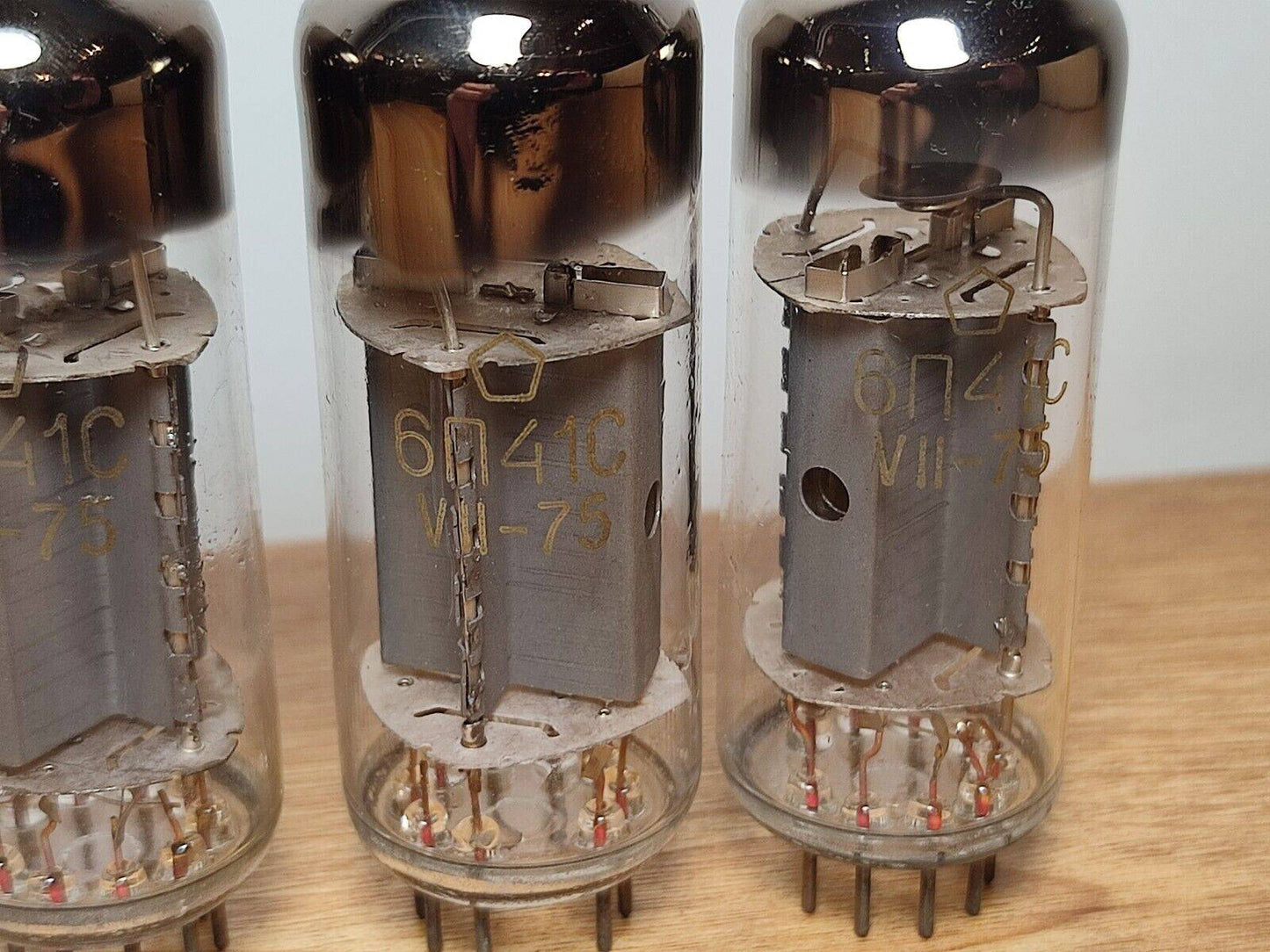 4x 6P41S (6П41С 7868) Soviet Output Beam Tetrode Tubes New NOS MATCHED DATE