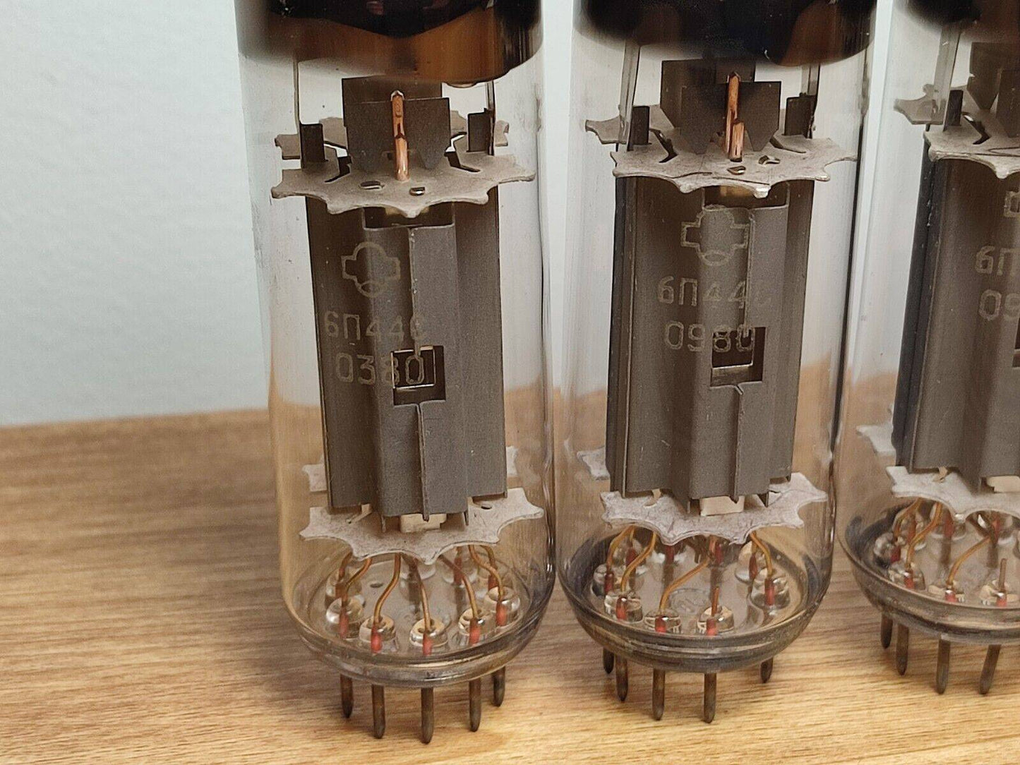 4x 6P44S REFLECTOR OUTPUT L-F PENTODE VACUUM TUBES / QUAD Same Date NOS NEW