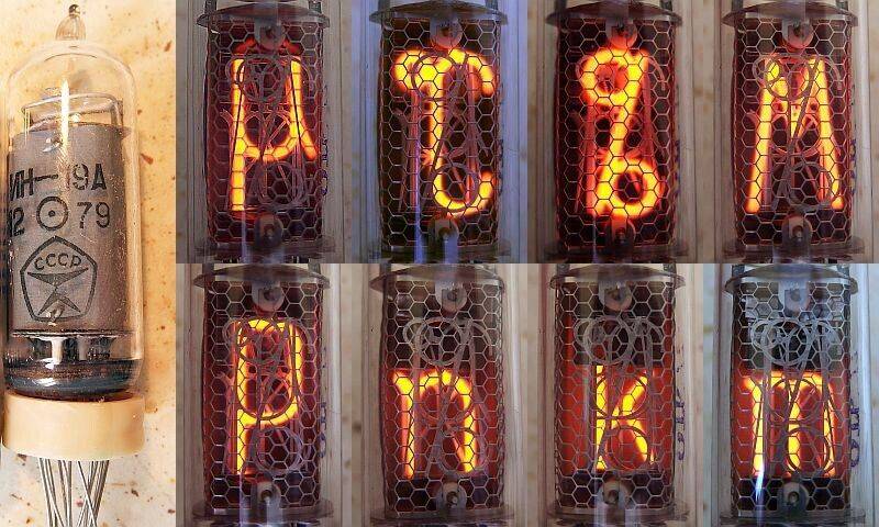 4x IN-19A Tubes Nixie (IN19A NИН-19A) NEW NEW NOS Tested