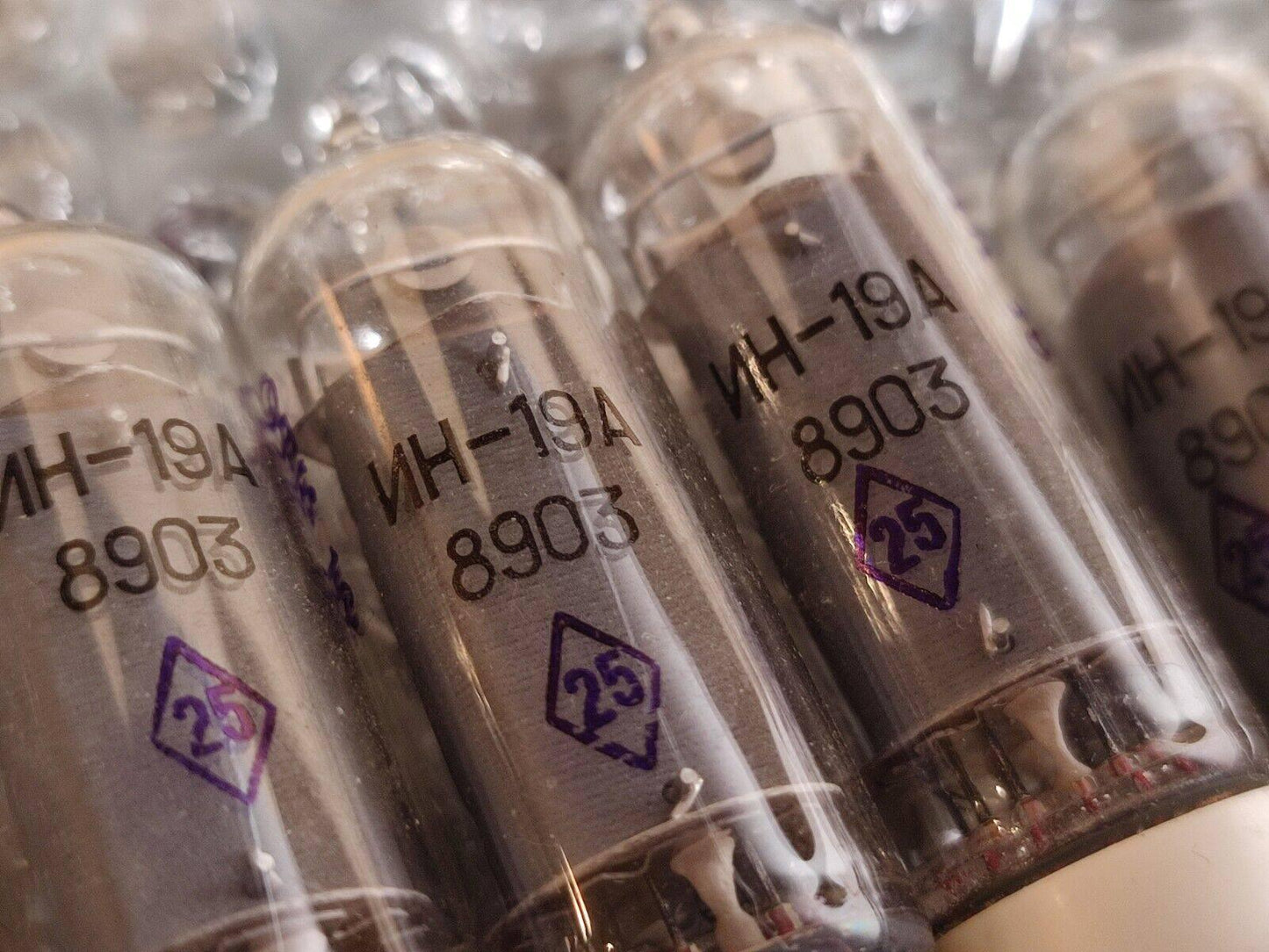 4x IN-19A Tubes Nixie (IN19A NИН-19A) NEW NEW NOS Tested