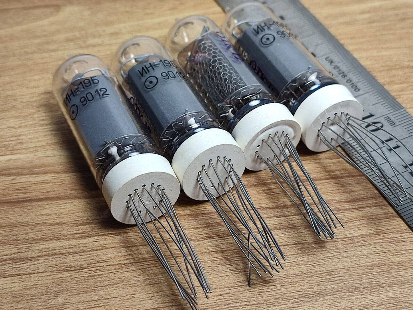 4x IN-19B Tubes Nixie (IN19B NИН-19Б) NEW NEW NOS Tested