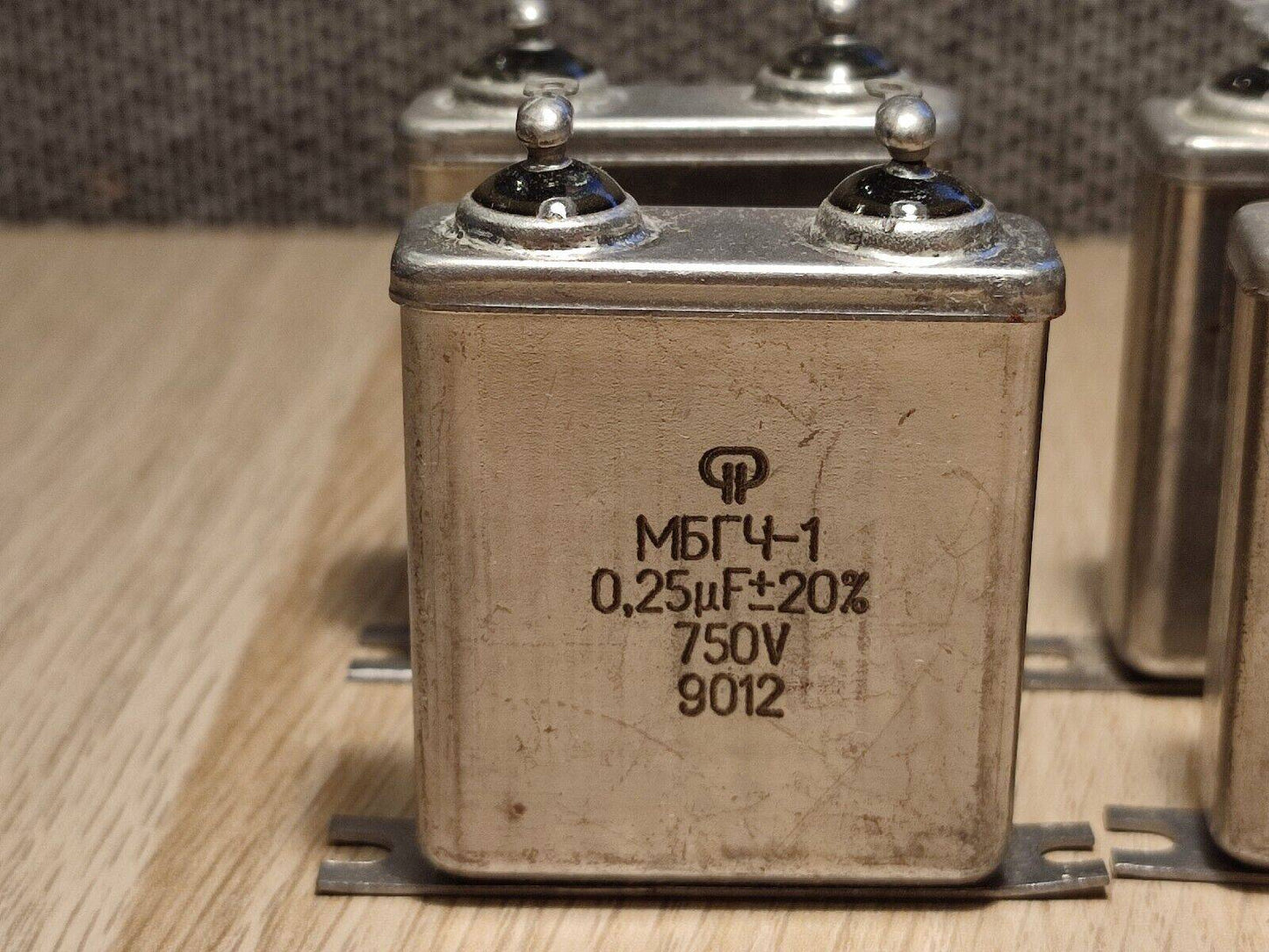 4x MBGCH-1 0.25uF 0,25uF 750V PAPER IN OIL Pair PiO Capacitors МБГЧ