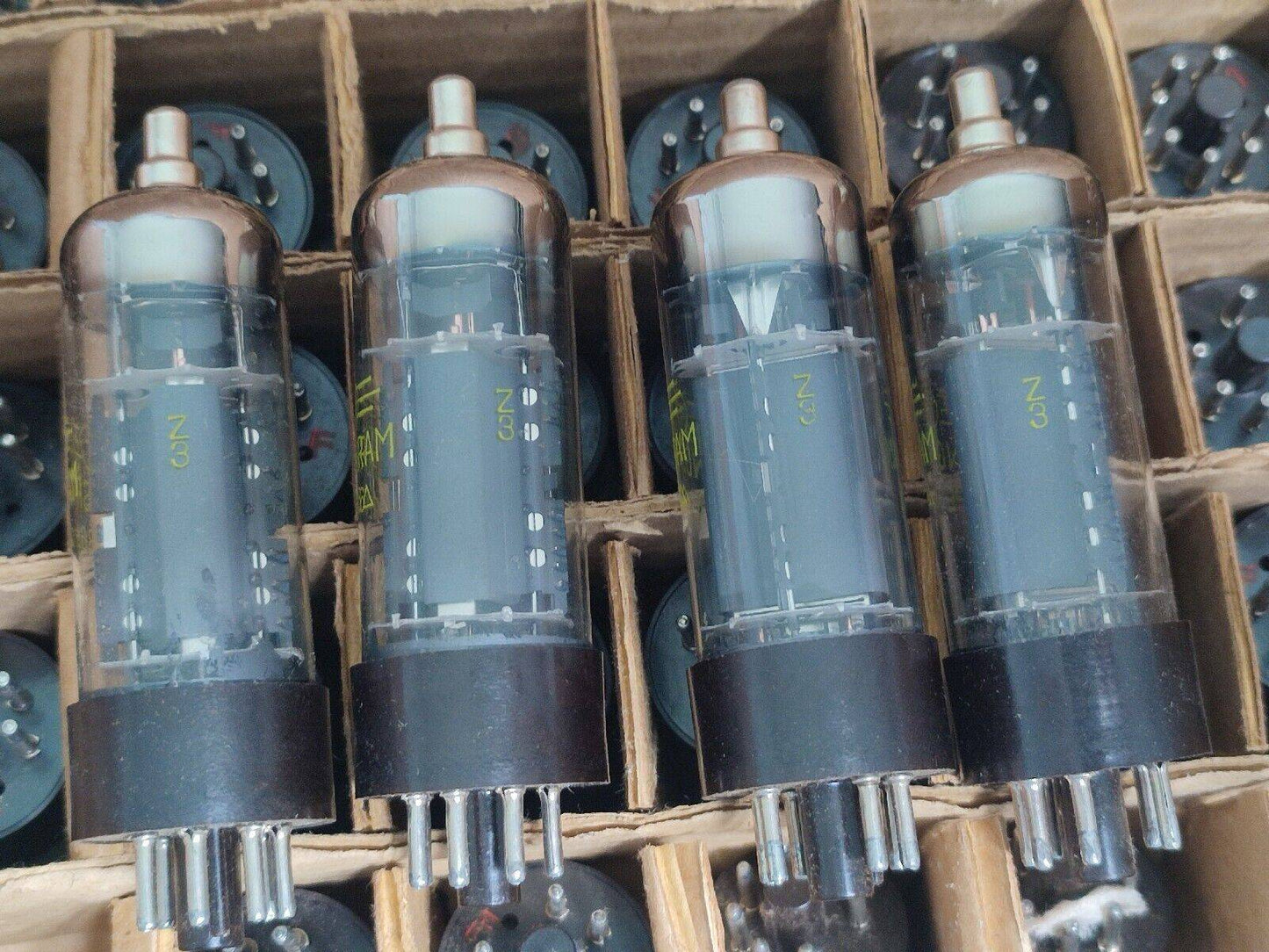 4x PL36 Tungsram NOS Beam Power Output Pentode Tube Lampe Röhre Brown Base