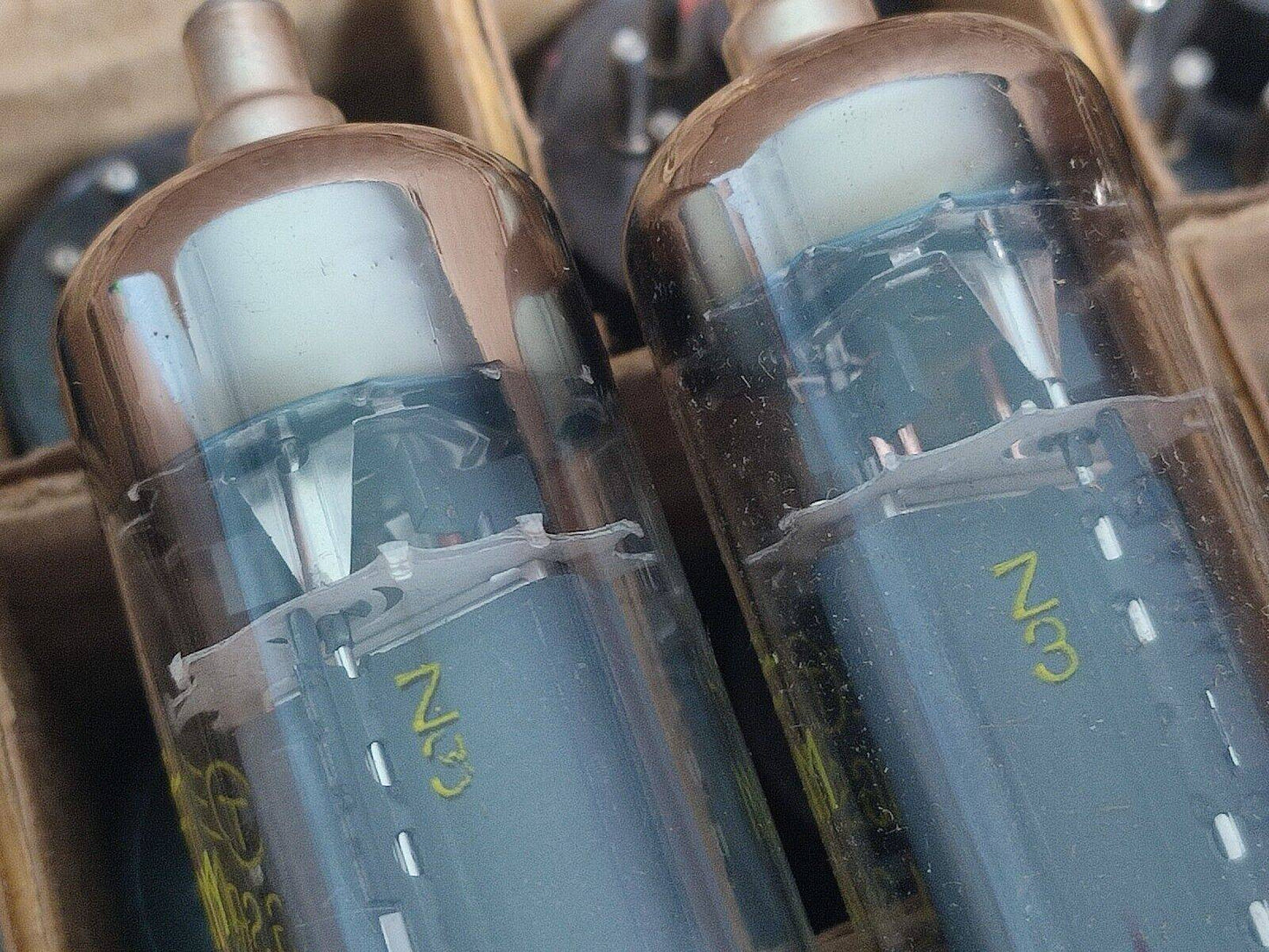 4x PL36 Tungsram NOS Beam Power Output Pentode Tube Lampe Röhre Brown Base