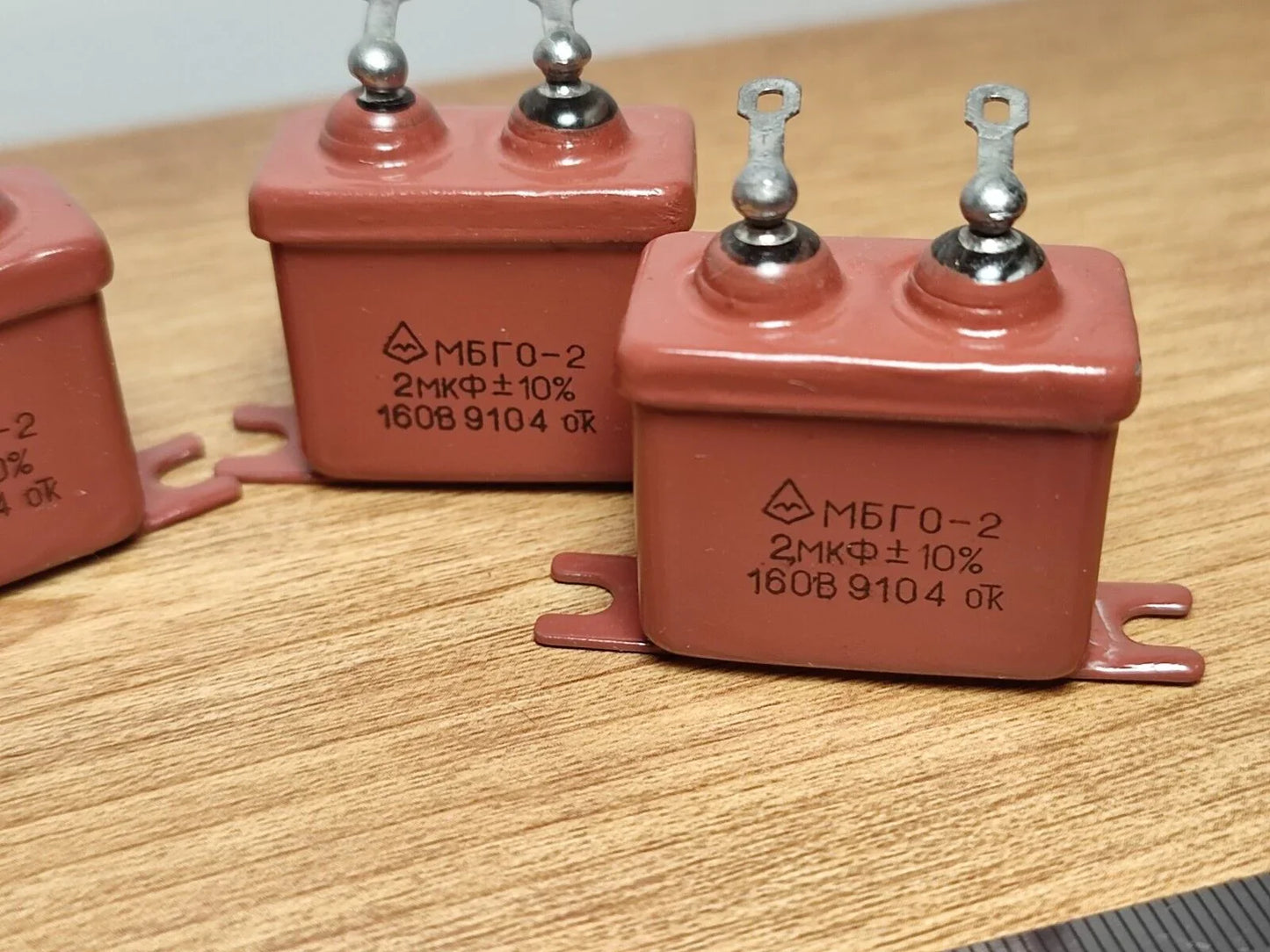 4 pcs 2uF 160V 10% MBGO-2 PIO Paper in Oil Capacitors USSR NOS