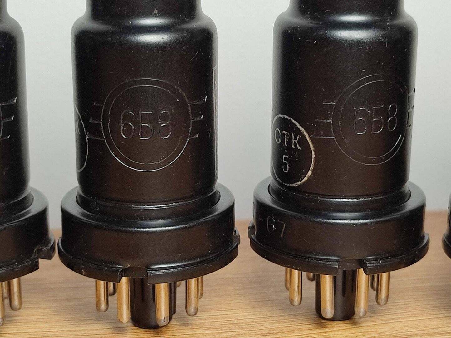 6x 6B8 (6Б8) Military Version Russian Double Diode-Pentode Tubes Röhre NOS 60's