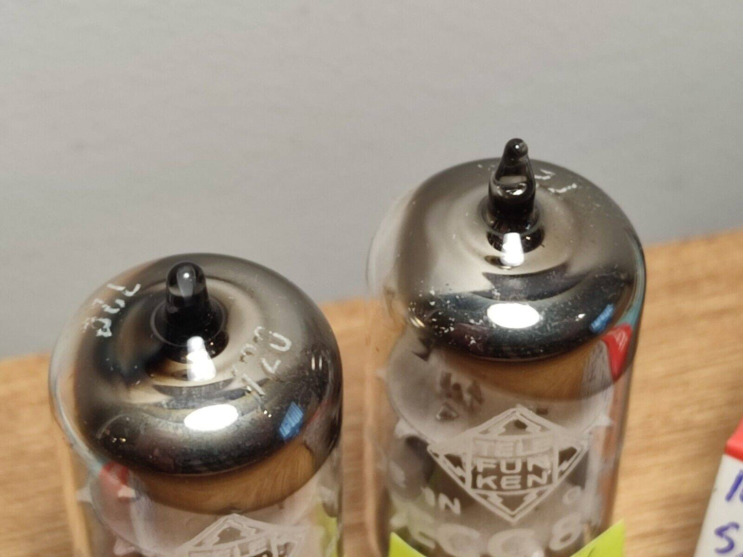 Pair ECC81 TELEFUNKEN ( 12AT7 6201 E81CC ) 30° Degree O-Getter NOS / NEW tubes