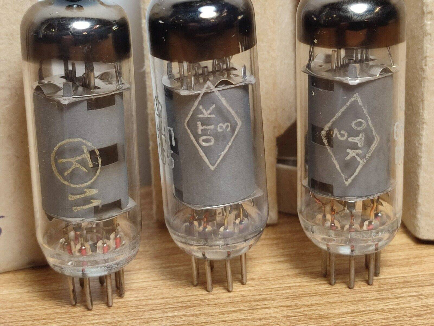 QTY-3 1965 6J4P / EF94 / 6AU6 RUSSIAN HF PENTODE TUBE RHOMBUS/OTK/GOLD GRID NEW