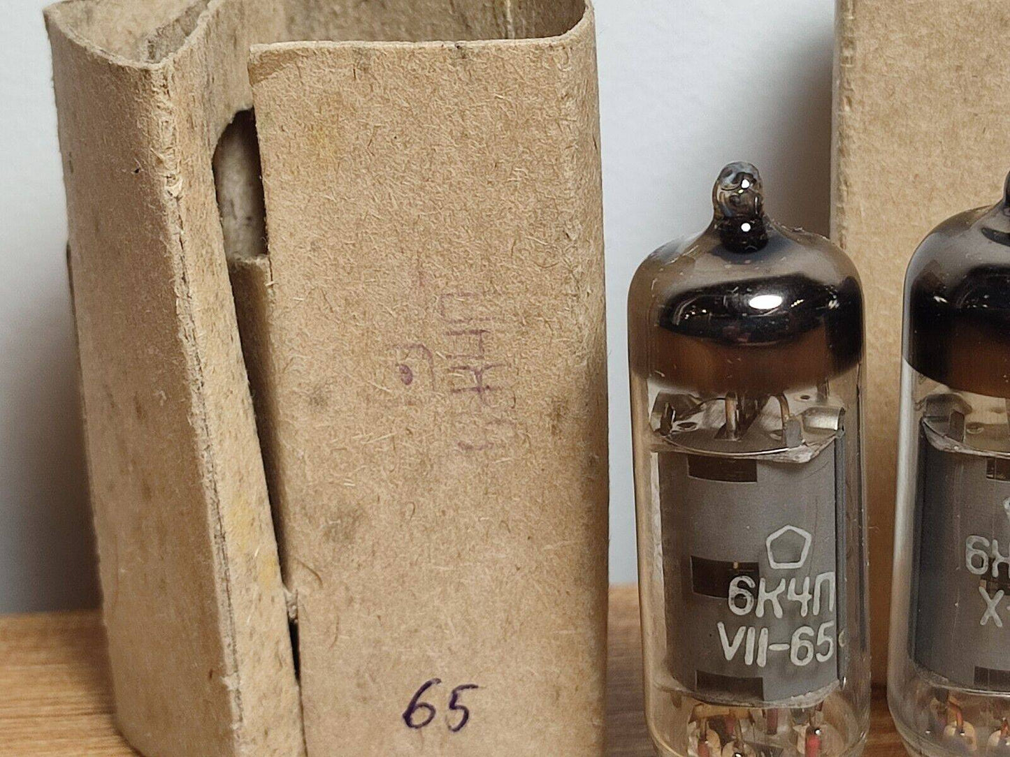 QTY-3 1965 6J4P / EF94 / 6AU6 RUSSIAN HF PENTODE TUBE RHOMBUS/OTK/GOLD GRID NEW