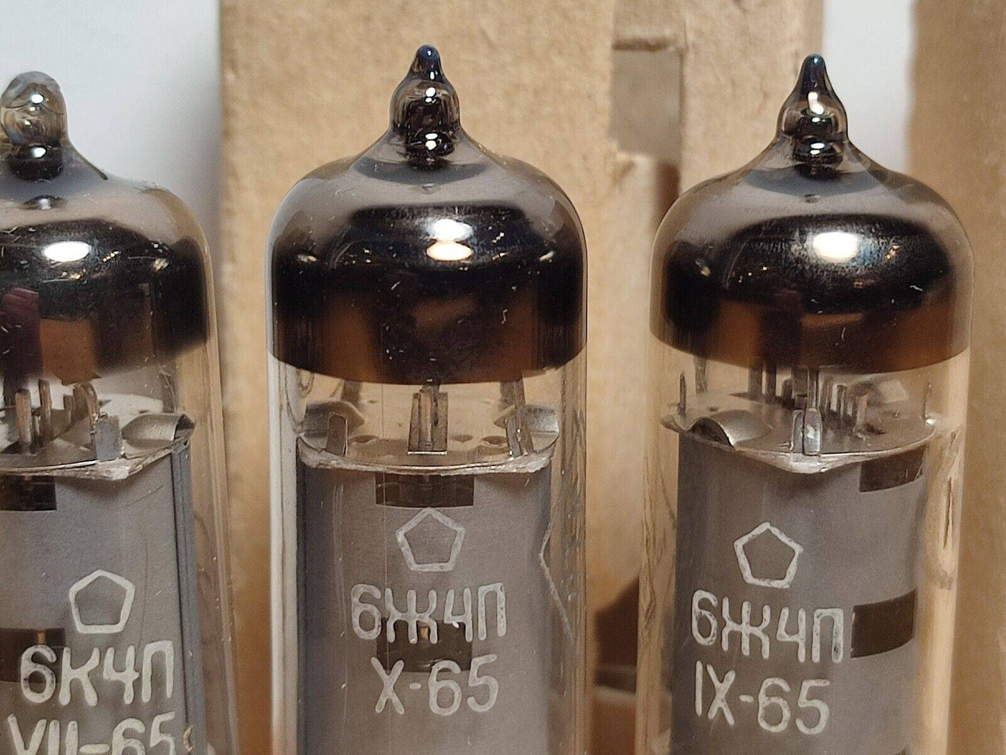 QTY-3 1965 6J4P / EF94 / 6AU6 RUSSIAN HF PENTODE TUBE RHOMBUS/OTK/GOLD GRID NEW