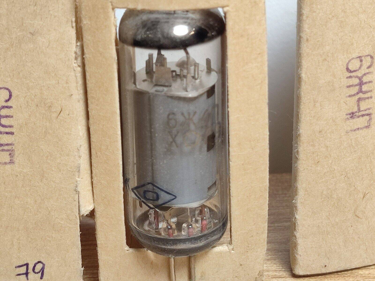 QTY-3 1979 6J4P / EF94 / 6AU6 RUSSIAN HF PENTODE TUBE RHOMBUS/OTK/GOLD GRID NEW