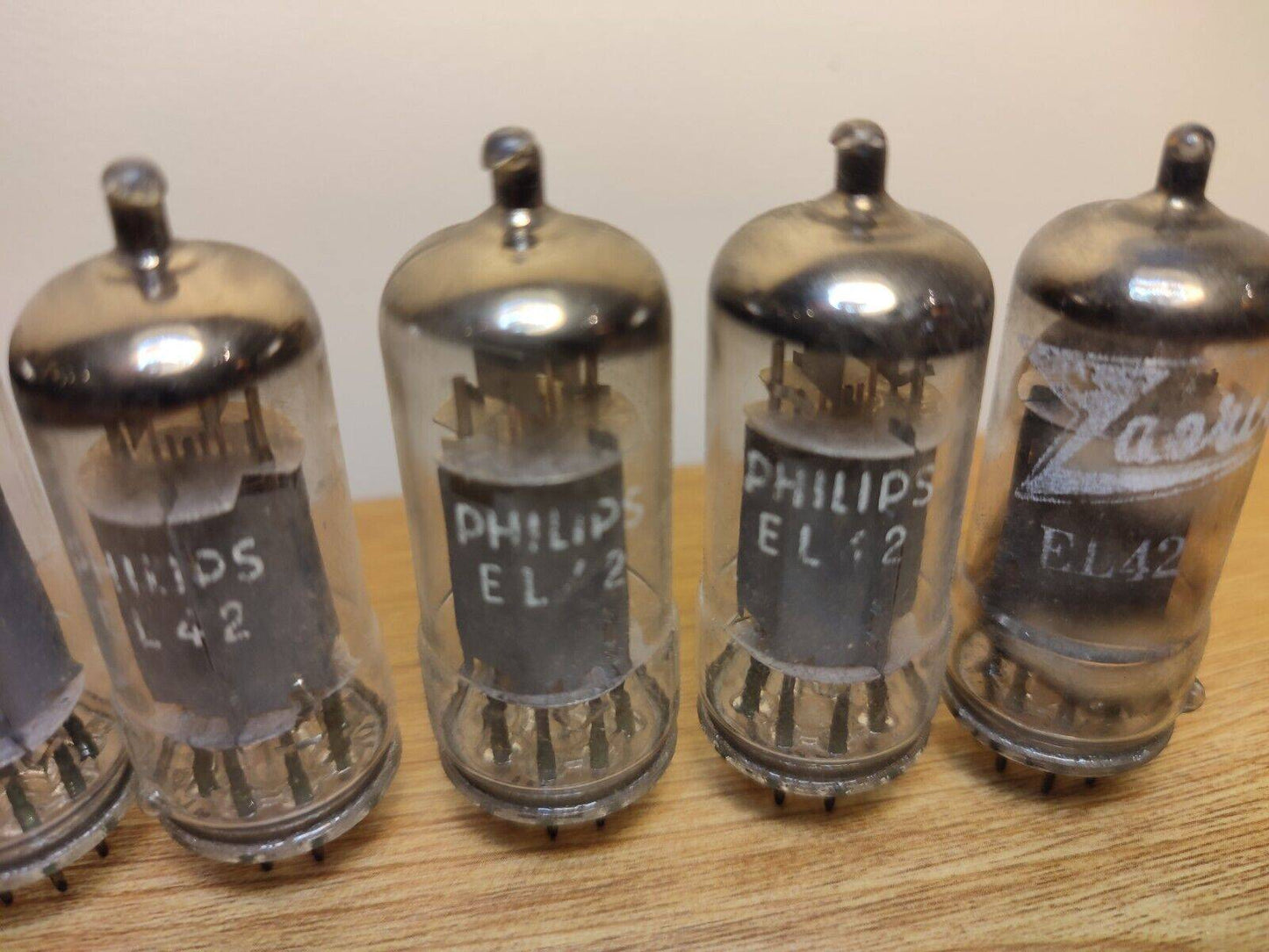 USED EL42 tubes PHILIPS & ZAERIX 6 PCS LOT