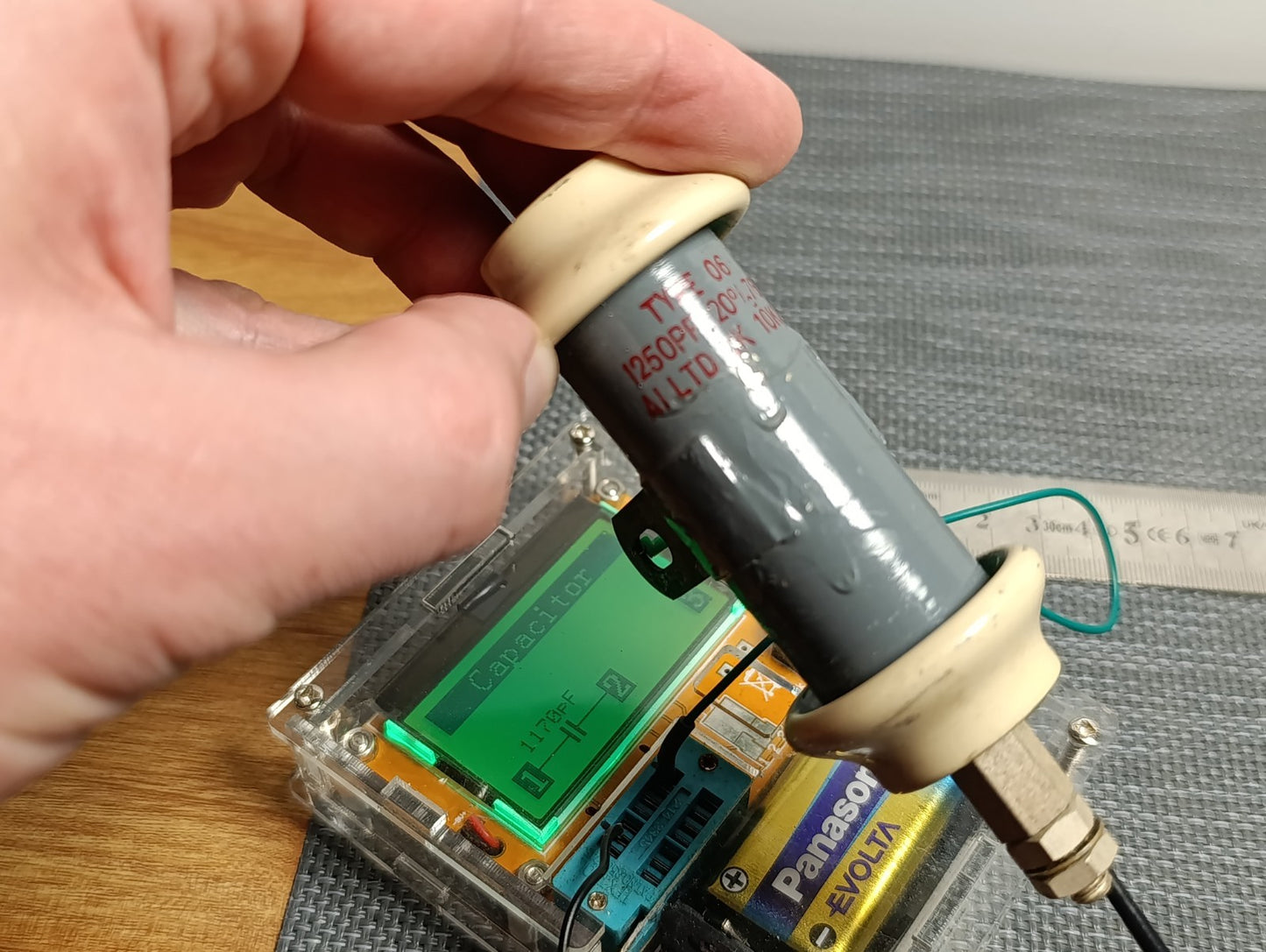 Type 06 Plessey Feed Thru Capacitor 1250pf 10kv (Pull) USED