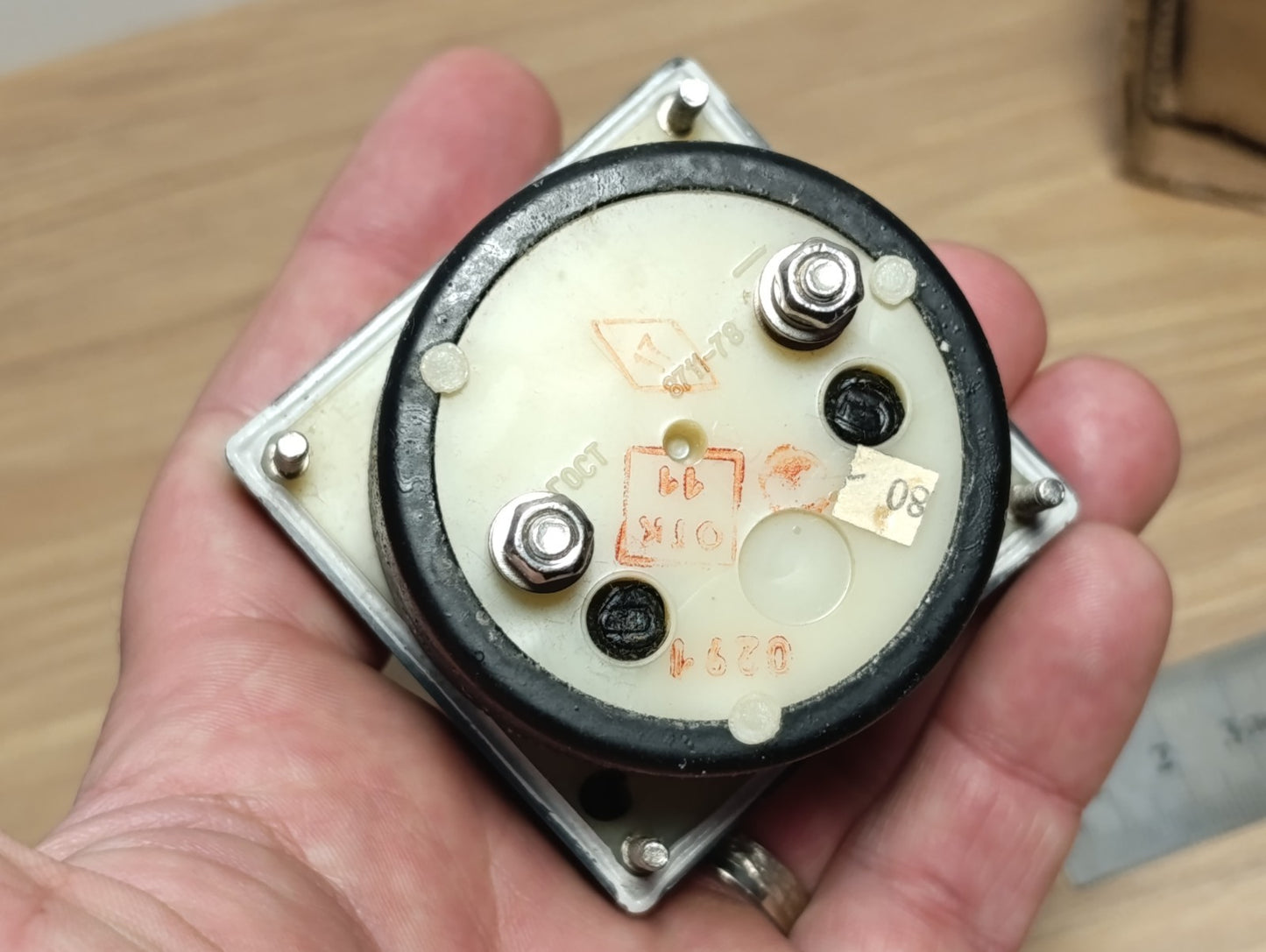 Mili Amper Meter 100-0-100 mA Analog Panel USSR Ammeter Vintage in box NOS
