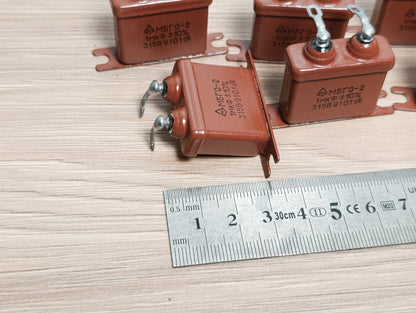 8Pcs. 1uF 315 V RUSSIAN PAPER IN OIL PIO AUDIO CAPACITORS MBGO-2 МБГO-2 NEW