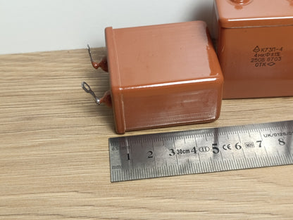 2Pcs. AUDIO CAPACITOR K73P-4 250V 4uF 1% NOS PETP USSR NOS