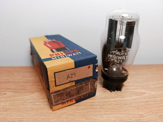 PHILIPS MINIWATT AZ1 FULL-WAVE VACUUM RECTIFIER TUBE NOS = 140NG TAZ1 WE54 RAZ1