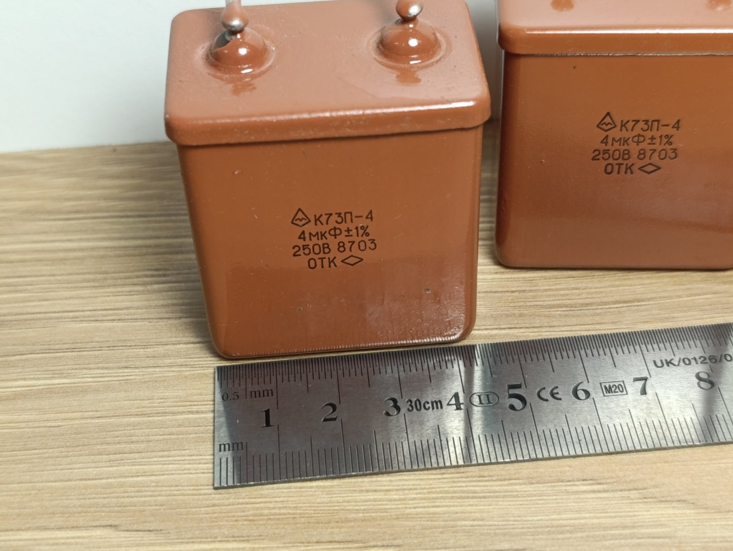 2Pcs. AUDIO CAPACITOR K73P-4 250V 4uF 1% NOS PETP USSR NOS