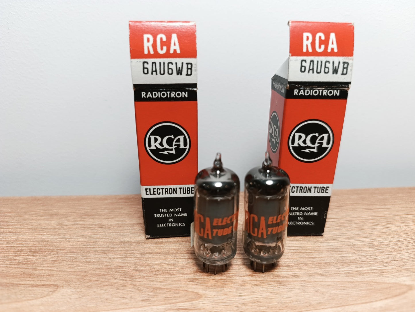 PAIR Matched NOS 6AU6WB RCA ~  6AU6 EF94 Mic General Electric Co.  USA made