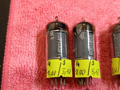 Matched Pair 6AU6 Telefunken EF94 diamond tube D getter West Germany USED (2pcs)