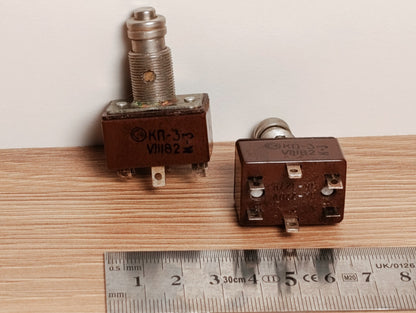 (2Pcs LOT) Toggle SWITCH KP-3 Made in USSR NOS backelite NEW