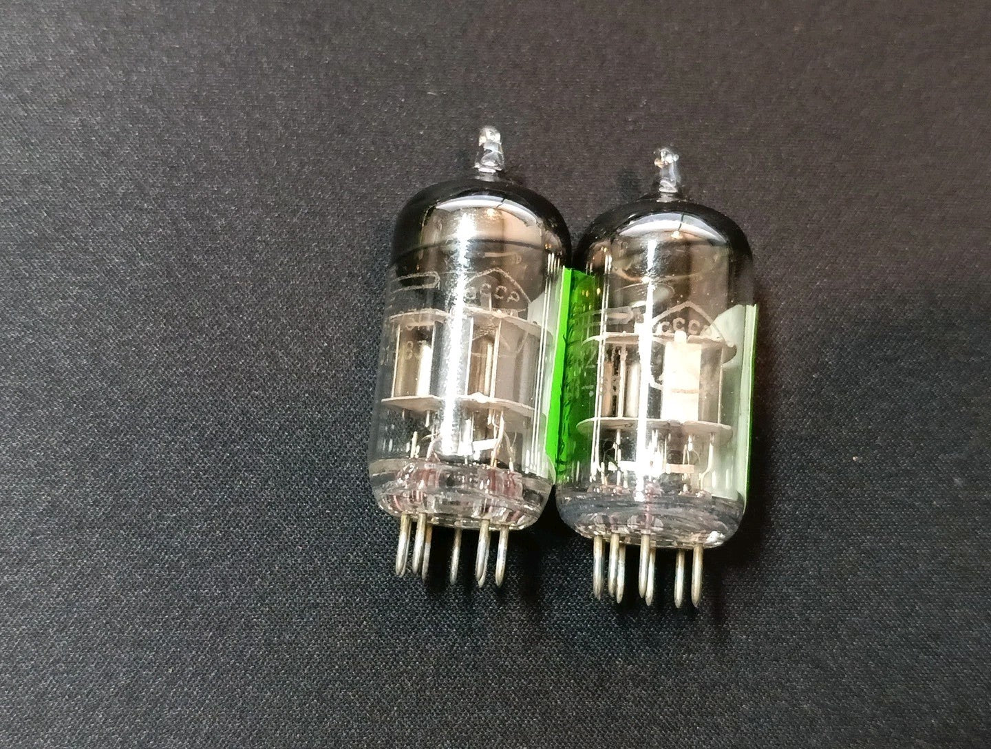 Matched Pair 6N23P = ECC88 E88CC '83 year NOS VOSKHOD ROCKET LOGO  TUBES