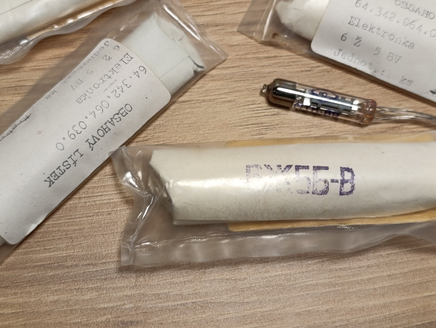 10pcs 6J5B-V Miniature HF Pentode Tube Same Date 70-80s Gold Grid OTK Soviet