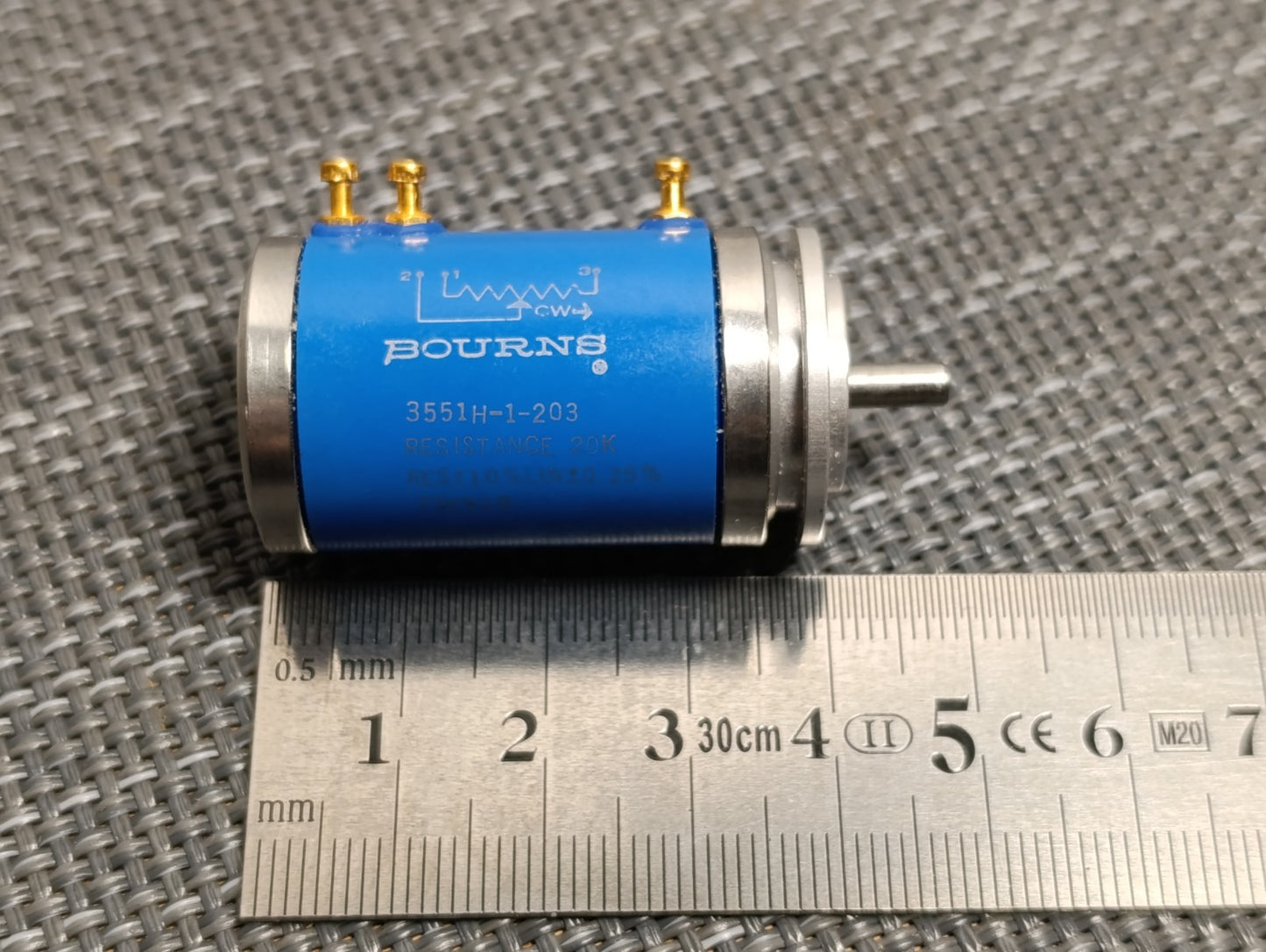 1PCS. BOURNS 3551 7/8 20K OHM 10% PRECISION POTENTIOMETER 3551H-1-203 NEW