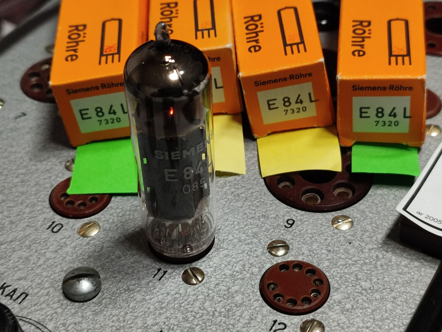 Matched Quad E84L 7320 Platinum Siemens & Halske NOS NIB EL84 6BQ5 NOS / NIB