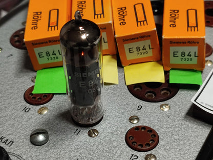 Matched Quad E84L 7320 Platinum Siemens & Halske NOS NIB EL84 6BQ5 NOS / NIB