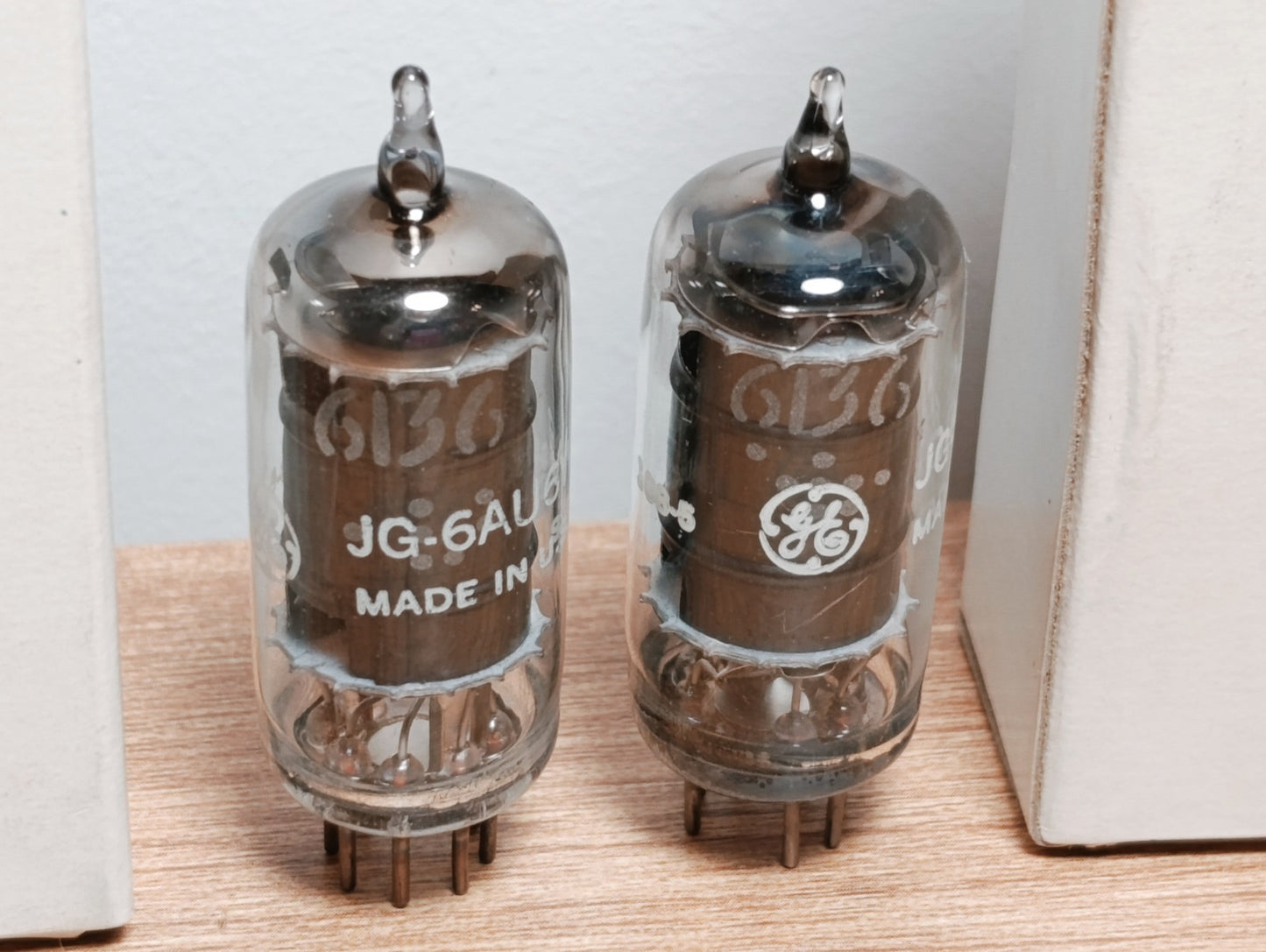 PAIR Matched NOS 6AU6WB GE ~  6AU6 EF94 Mic General Electric Co.  JAN USA made