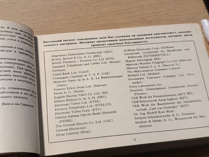 Rare Book Strzhizh Vitezslav Catalog radio tubes USSR used good condition 1961 y
