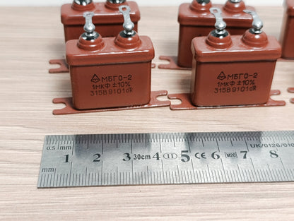 8Pcs. 1uF 315 V RUSSIAN PAPER IN OIL PIO AUDIO CAPACITORS MBGO-2 МБГO-2 NEW