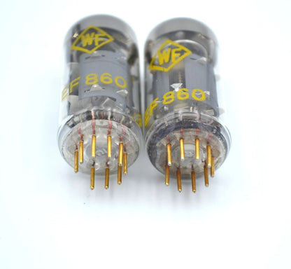 2PCS. LOT EF860 WF RFT  VACUUM TUBES NOS NEW GOLD PINS = EF800 EF80