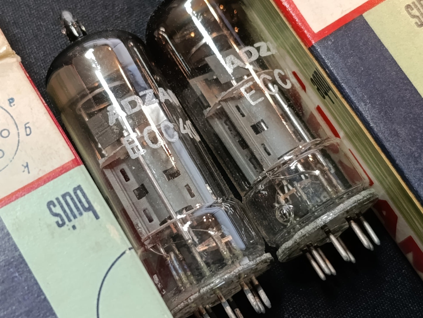 Pair Adzam ECC40 AA61 NOS NIB Double Triode Audio Tubes LC5 Same Code (2Pcs)